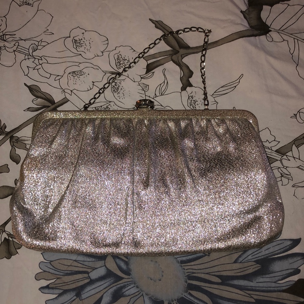 Silver party purse